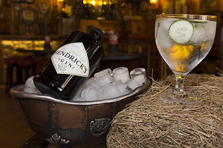 Hendricks Gin on Bale of Hay